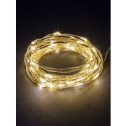 Гирлянда светодиодная «Роса100» 100LED, 10м, 3000К, 2хCR2032, TDM