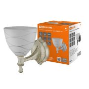 Светильник НББ 21-60-1411 УХЛ4 (белый под золото, плафон конус «линии») TDM