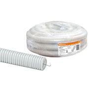 Труба гофрированная ПВХ d 16 с зондом (50 м) легкая 350Н серая TDM