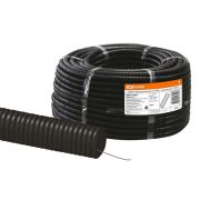 Труба гофрированная ПНД d 32 с зондом (50 м) легкая 350H черная TDM