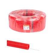 Труба гофрированная ПНД d 25 с зондом (75 м) легкая 350Н красная TDM