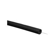Труба гофрированная ПНД d 25 с зондом (25 м) легкая 350H черная TDM