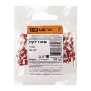 Наконечник-гильза Е0308 0,3мм2 с изолированным фланцем (100шт) TDM