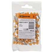 Наконечник-гильза Е4010 4,0мм2 с изолированным фланцем (100шт) TDM