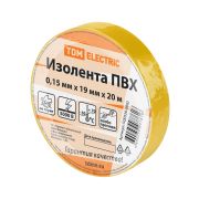 Изолента ПВХ 0,15х19мм Желтая 20метров TDM