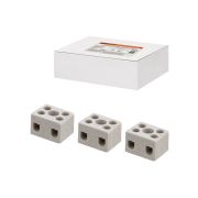 Керамический блок зажимов 5 Ампер 2 пары контактов с крепежным отверстием TDM