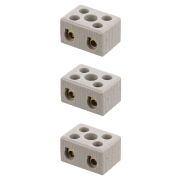 Керамический блок зажимов 15 Ампер 2 пары контактов с крепежным отверстием TDM