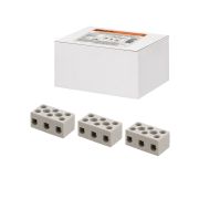 Керамический блок зажимов 10 Ампер 3 пары контактов с крепежным отверстием TDM