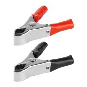 Зажим «крокодил» ЗК 10А 50мм красный/черный (1шт+1шт) TDM