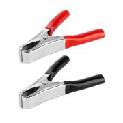 Зажим «крокодил» ЗК 15А 75мм красный/черный (1шт+1шт) TDM