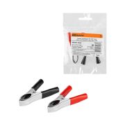 Зажим «крокодил» ЗК 30А 75мм красный/черный (1шт+1шт) TDM