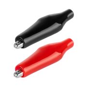 Зажим «крокодил» ЗКИ 3А 40мм в изоляции красный/черный (1шт+1шт) TDM
