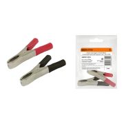 Зажим «крокодил» ЗК 50А 98мм в изоляции красный/черный (1шт+1шт) TDM