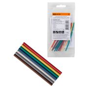 Набор трубок термоусаживаемых, не поддерживающих горение, клеевых, 7 цветов, длиной 10 см ТТкНГ(3:1) «Полицвет 1,6/0,5 TDM»