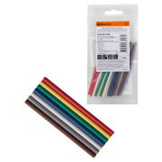 Набор трубок термоусаживаемых, не поддерживающих горение, клеевых, 7 цветов, длиной 10 см ТТкНГ(3:1) «Полицвет 2,4/0,8 TDM»