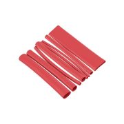 Набор трубок термоусаживаемых, не поддерживающих горение, клеевых, 8 типоразмеров, длиной 10 см ТТкНГ(3:1) «Моноцвет-диапазон, красный TDM»