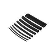 Набор трубок термоусаживаемых, не поддерживающих горение, клеевых, 8 типоразмеров, длиной 10 см ТТкНГ(3:1) «Моноцвет-диапазон, черный TDM»