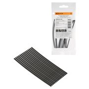 Набор трубок термоусаживаемых, не поддерживающих горение, клеевых, длиной 10 см ТТкНГ(3:1) «Моноцвет, черный 1,5/0,6 TDM»