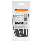 Набор трубок термоусаживаемых, не поддерживающих горение, клеевых, длиной 10 см ТТкНГ(3:1) «Моноцвет, черный 2,4/0,8 TDM»