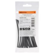 Набор трубок термоусаживаемых, не поддерживающих горение, клеевых, длиной 10 см ТТкНГ(3:1) «Моноцвет, черный 3,2/1,0 TDM»