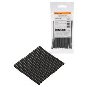 Набор трубок термоусаживаемых, не поддерживающих горение, клеевых, длиной 10 см ТТкНГ(3:1) «Моноцвет, черный 4,8/1,5 TDM»