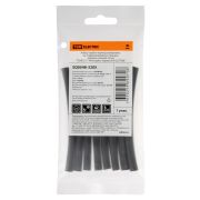 Набор трубок термоусаживаемых, не поддерживающих горение, клеевых, длиной 10 см ТТкНГ(3:1) «Моноцвет, черный 6,4/2,0 TDM»