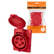 Розетка 425 скрытая 3Р+РЕ+N 32А 380В IP44 TDM