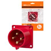 Вилка 624 скрытая 3Р+РЕ 32А 380В IP44 TDM