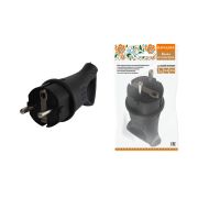 Вилка с ушком каучук 2Р+РЕ 16А 250В IP44 серии «Народная»