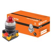 Лампа AL-22 сигнальная d22мм красный неон/230В цилиндр TDM