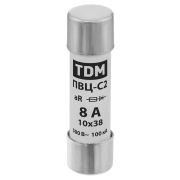 Плавкая вставка ПВЦ-С2 10х38 aR (быстродействующая) 8А TDM