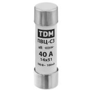 Плавкая вставка ПВЦ-С3 14х51 aR (быстродействующая) 40А TDM