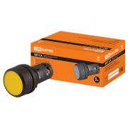 Кнопка SB7-CAL55 с фиксацией, 1НО+1НЗ, d22 мм, желтая, IP54 TDM