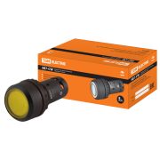 Кнопка SB7-CW3561 с возвратом, 1НО, d22 мм, с подсветкой 24 В LED, желтая, IP54 TDM