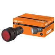 Кнопка SB7-CWL3465 с фиксацией, 1НО+1НЗ, d22 мм, с подсветкой 24 В LED, красная, IP54 TDM
