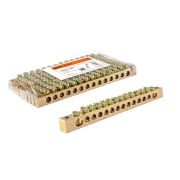 Шина «N» нулевая 6х9мм 14/2 (14групп/крепеж по краям) TDM