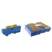 Шина «N» нулевая с изолятором на DIN-рейку 6x9мм стойка бол. 6 групп TDM