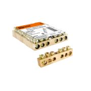 Шина «N» нулевая 8х12мм  6/1 (6 групп/крепеж по центру) TDM