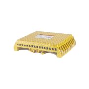 Шина «PE» «земля» в желтом изоляторе на DIN-рейку 8x12мм 16 групп TDM