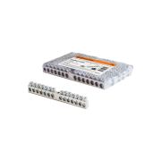 Шина «N» нулевая 6х9мм 14/1 (14групп/крепеж по центру) никелированная TDM