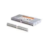 Шина «N» нулевая 6х9мм 18/1 (18 групп/крепеж по центру) никелированная TDM