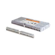 Шина «N» нулевая 6х9мм 20/1 (20 групп/крепеж по центру) никелированная TDM