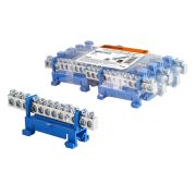 Шина «N» нулевая с изолятором на DIN-рейку 6x9мм стойка мал. 12 групп никелированная TDM