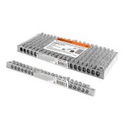 Шина «N» нулевая 6х9мм 20/2 (20 групп/крепеж по краям) никелированная инд. стикер TDM