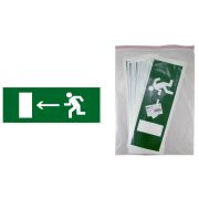 Знак «Направление к эвакуационному выходу налево» 350х124мм для ССА TDM