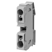 Зажим клеммный безвинтовой (ЗКБ) 35мм2 125А с заглушкой серый TDM