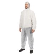 Комбинезон защитный одноразовый «Каспер Р40», на молнии, 40 г/м2, белый, разм. 56-58/170-176, TDM