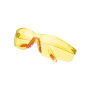 Очки защитные открытые ударопрочные, с дужками, с накладками на заушниках, желтые, «Гранит», TDM