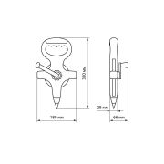 Мерная лента, 50 м х 13 мм, стальное полотно, открытый корпус, штык для фиксации «Рубин» TDM