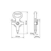 Мерная лента, 50 м х 13 мм, фибергласовое полотно, открытый корпус, штык для фиксации «Рубин» TDM